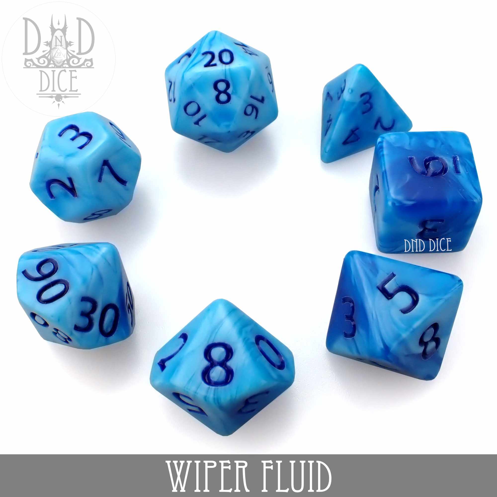 Wiper Fluid Dice Set by DNDDICE.COM