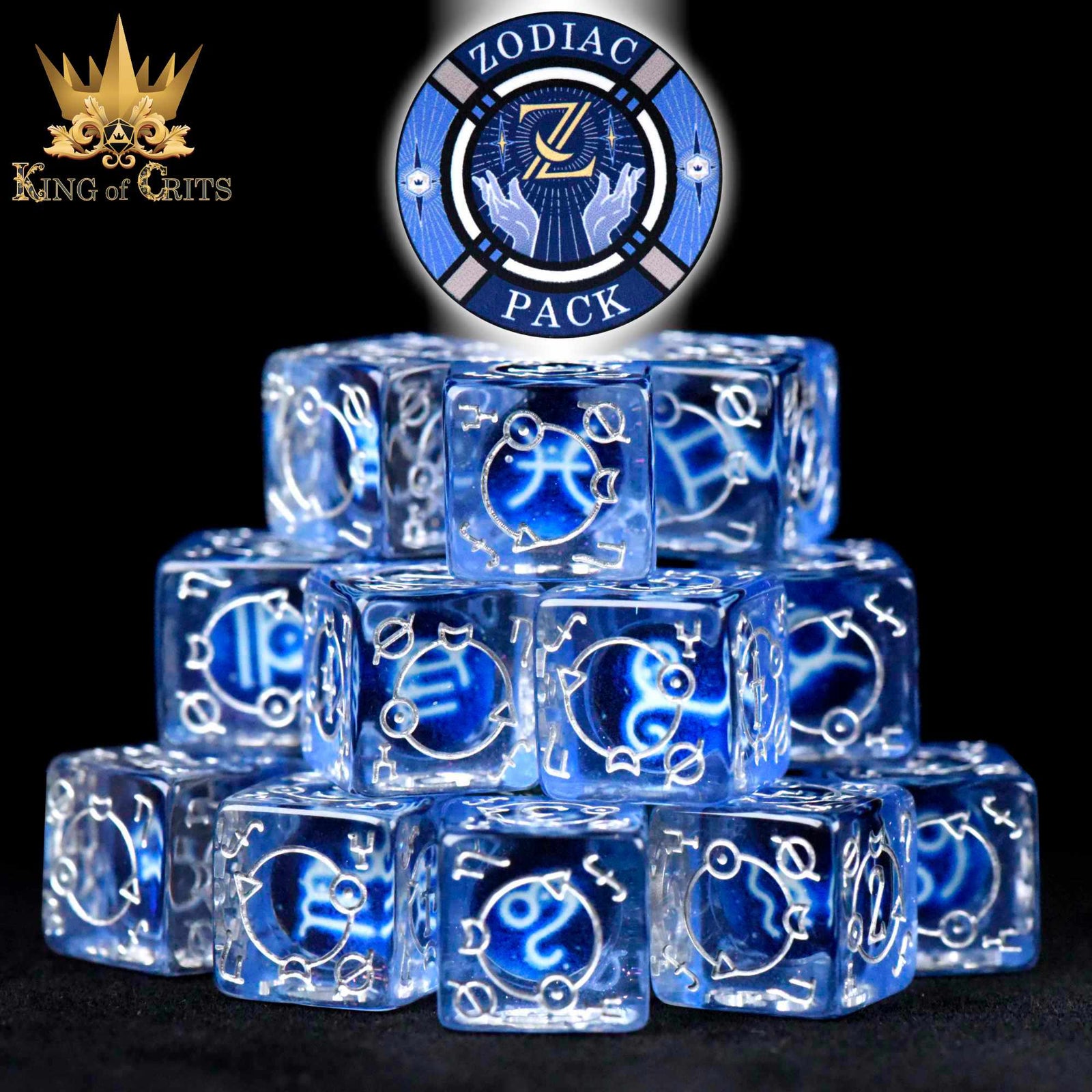 Zodiac Pack 12D6 Dice Set by DNDDICE.COM