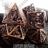 Copper Dragon Metal Dice Set (Gift Box) by DNDDICE.COM