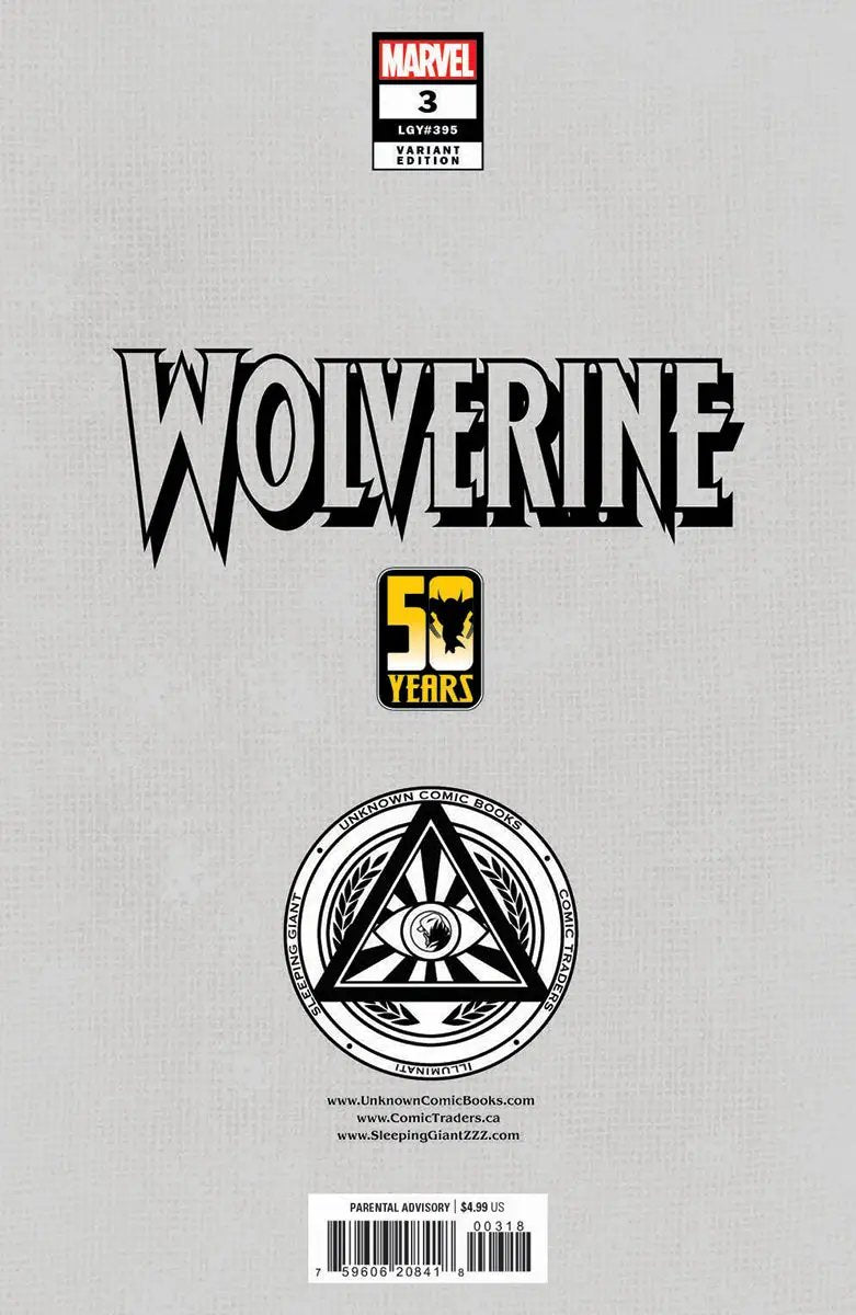 WOLVERINE #3 UNKNOWN COMICS MICO SUAYAN CONNECTING COVER EXCLUSIVE VAR (11/20/2024) by Unknown Comic Books