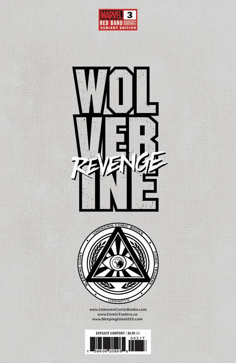 Wolverine Revenge #3 Red Band Unknown Comics Kaare Andrews Connecting Cover Exclusive Virgin Var [Polybagged] Explicit Content (10/30/2024) by Unknown Comic Books