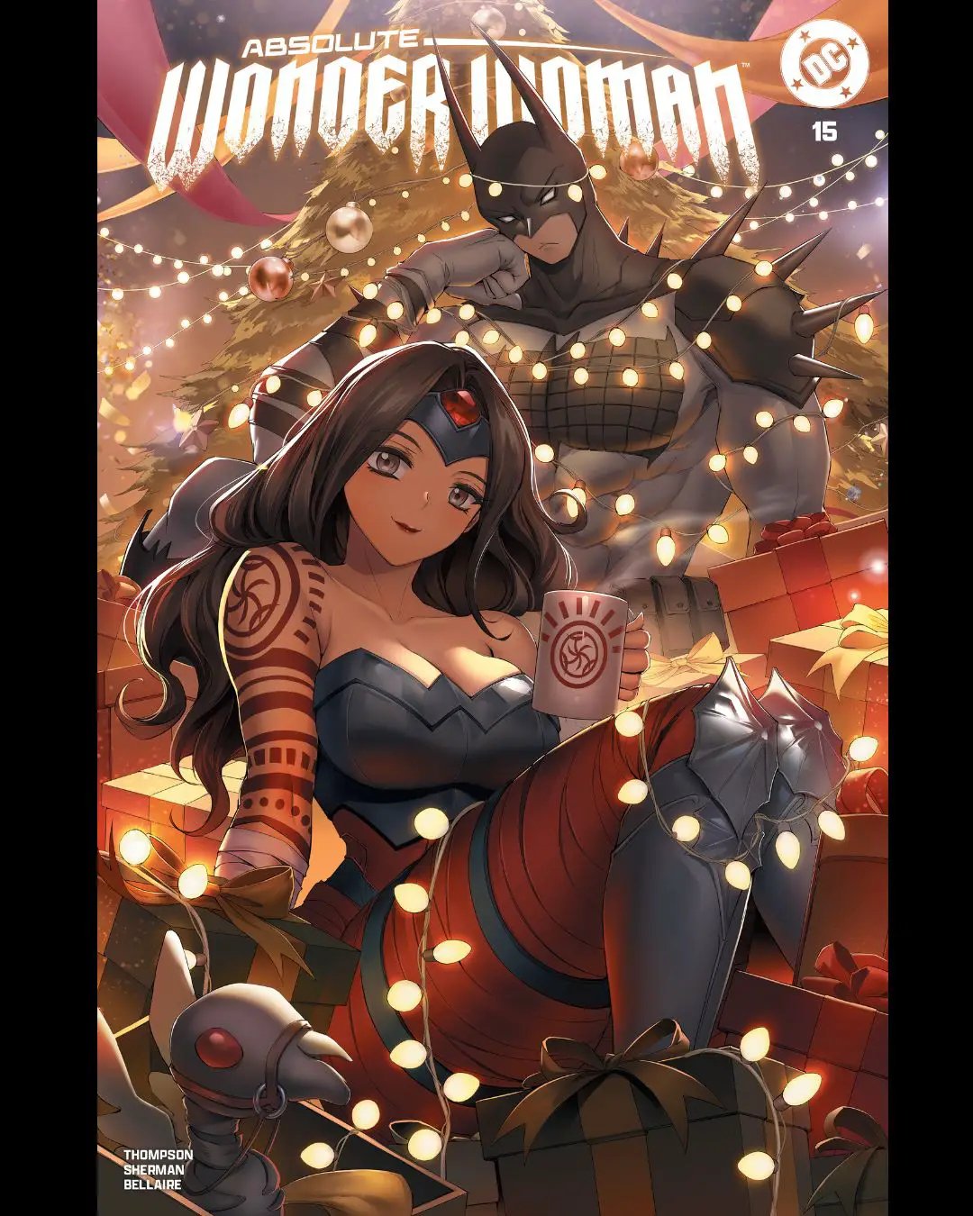 Absolute Wonder Woman #15 comic book by JAMS Fortress Comics featuring Rachta Lin Christmas variant cover.