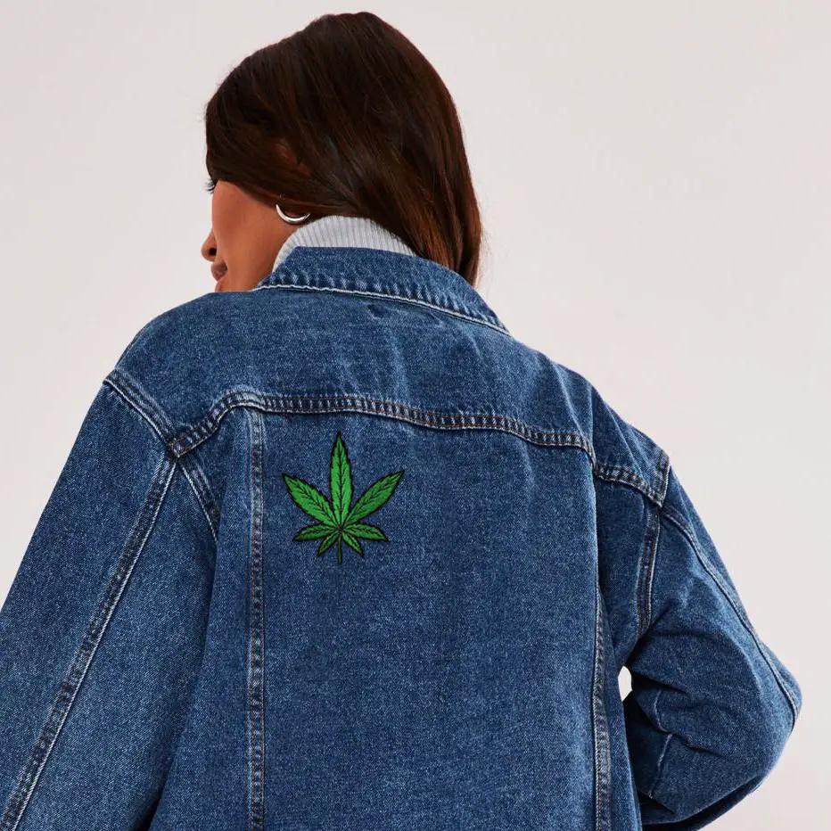 Kolorspun Cannabis Leaf Patch, a wearable adhesive patch featuring a detailed green cannabis leaf design.