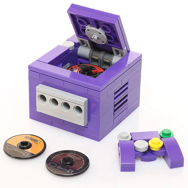 Custom Pretendo BrickCube 2001 Video Game Console made using LEGO parts by B3 Customs