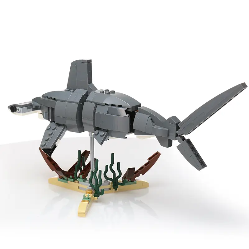 Hammerhead Shark Building Set made with LEGO parts - B3 Customs by B3 Customs