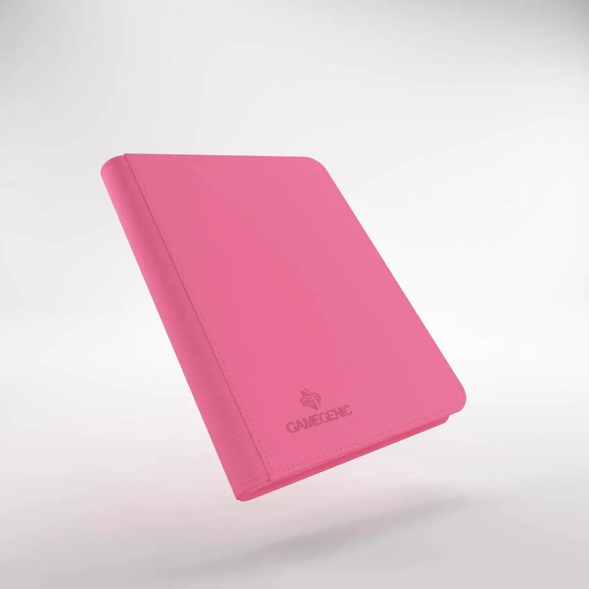 Pink zip-up album with 8-pocket pages for storing and organizing collectible cards or photos.