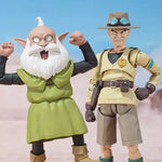 Sand Land S.H.Figuarts Rao and Thief action figures from THE MIGHTY HOBBY SHOP featuring detailed poses and vibrant colors.