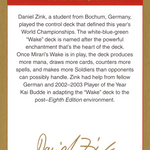 Daniel Zink Bio (WCD-) - World Championship Decks 2003