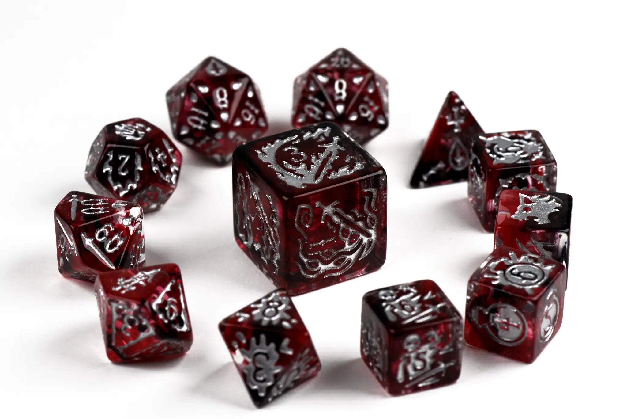 Blood Hunter 12 Dice Set by DNDDICE.COM