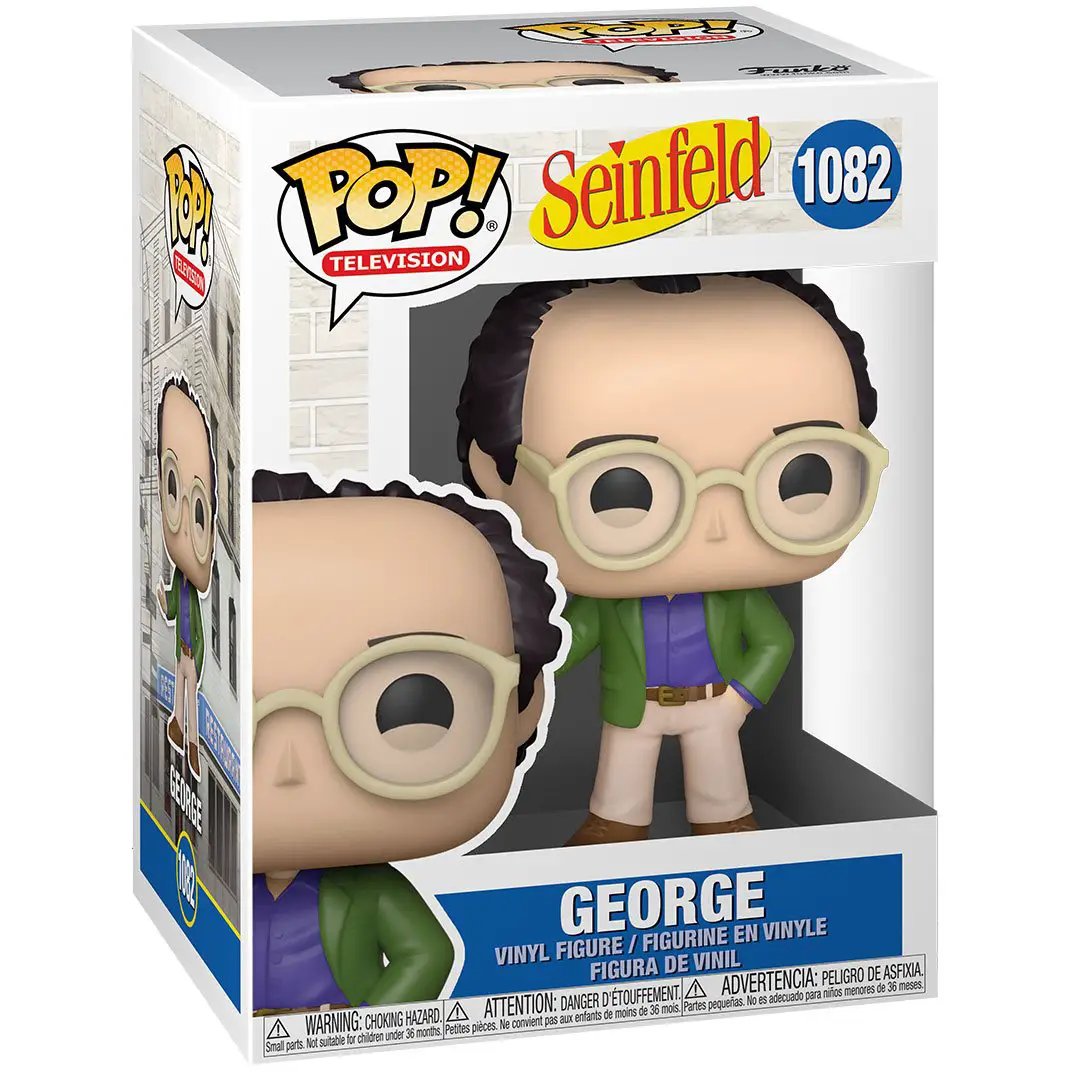 Pop! TV George Seinfeld collectible figure by THE MIGHTY HOBBY SHOP, detailed vinyl figure with signature character features.