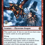 Capricious Hellraiser (PRE-125) - Phyrexia: All Will Be One Promos Foil