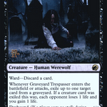 Graveyard Trespasser // Graveyard Glutton (PRE-104S) - Innistrad: Midnight Hunt Promos: (Double Faced Transform) Foil