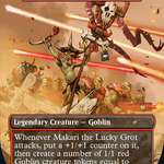 Krenko, Tin Street Kingpin (SLD-1027) - Secret Lair Drop / Makari the Lucky Grot (Borderless)