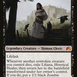 Liliana, Heretical Healer // Liliana, Defiant Necromancer (LIST-ORI-106) - The List: (originpwdfc)