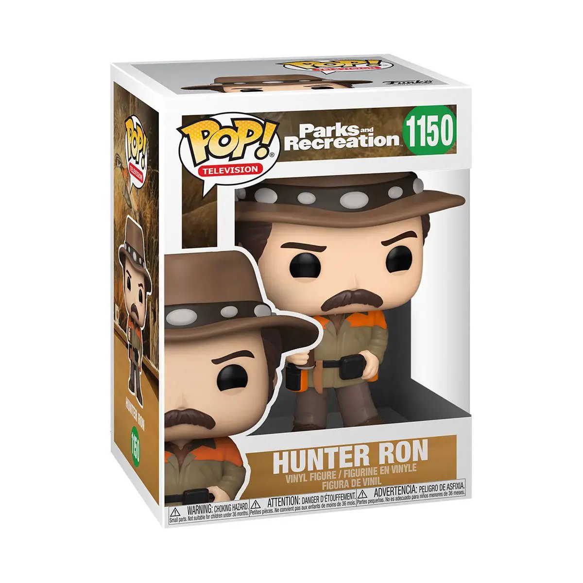 Pop! TV figure of Hunter Ron Swanson from Parks and Recreation, collectible vinyl toy by THE MIGHTY HOBBY SHOP.