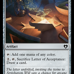 Letter of Acceptance (CMM-397) - Commander Masters
