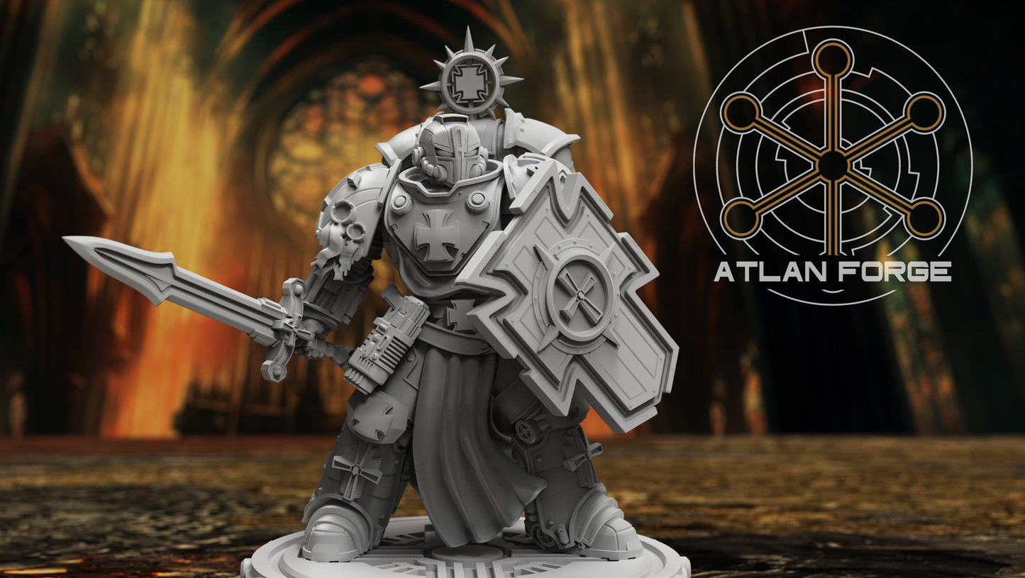 3d Printed Templar Veterans x3 by Atlan Forge Miniatures