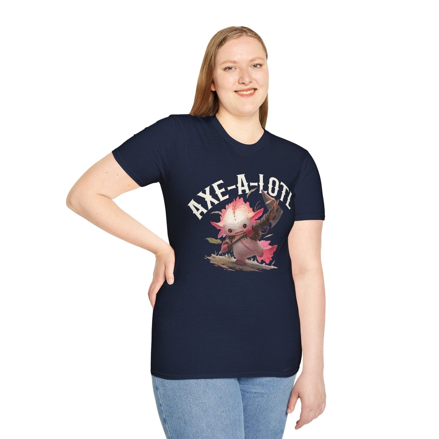 Axe-A-Lotl Funny Axolotl DnD T-Shirt