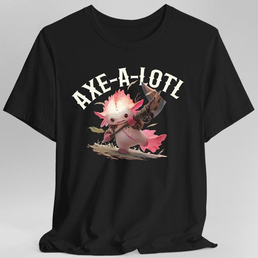 Axe-A-Lotl Funny Axolotl DnD T-Shirt