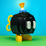 Custom LEGO Bomber Man figure created by B3 Customs featuring detailed LEGO parts and vibrant colors.