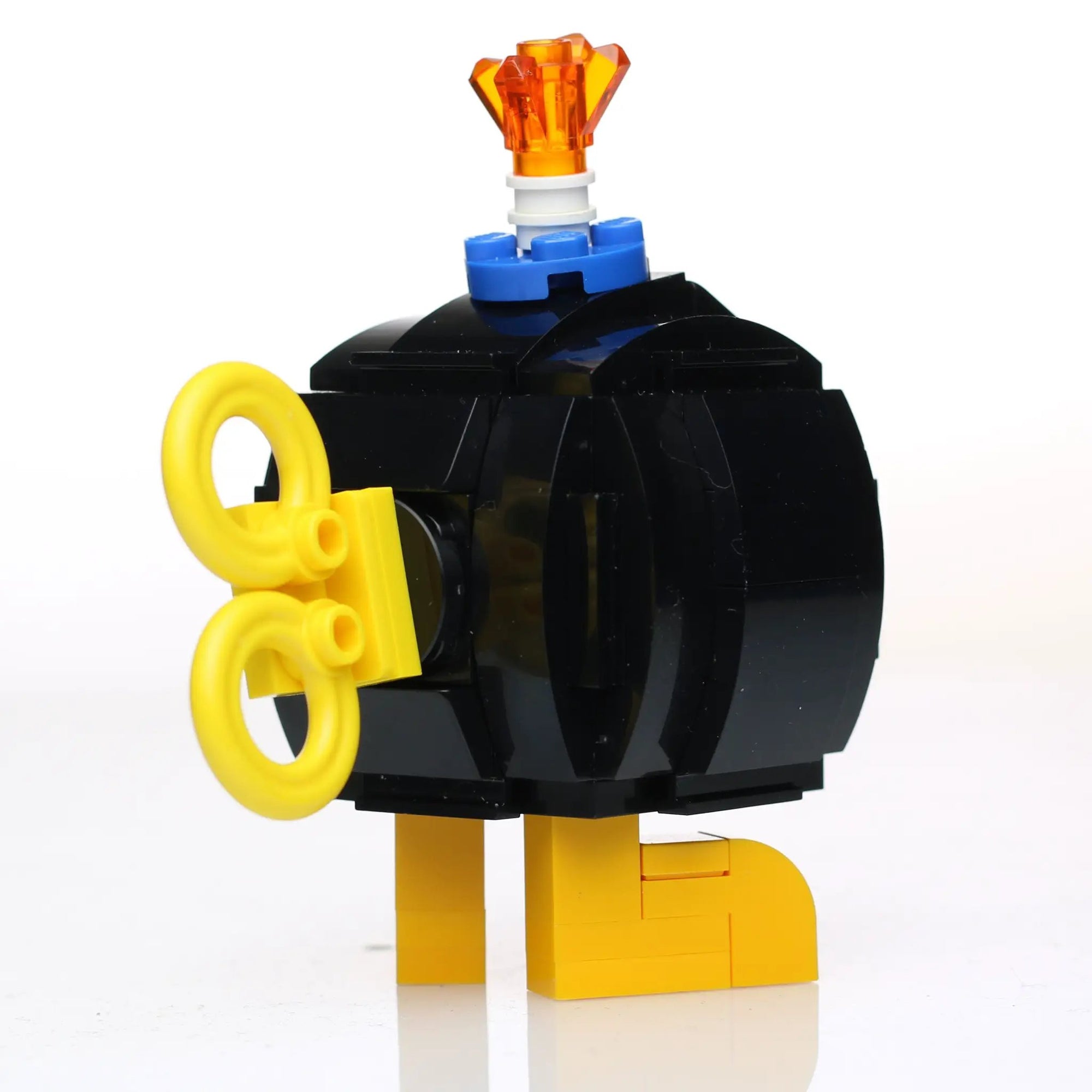Custom LEGO Bomber Man figure built with LEGO parts by B3 Customs, featuring detailed design and vibrant colors.
