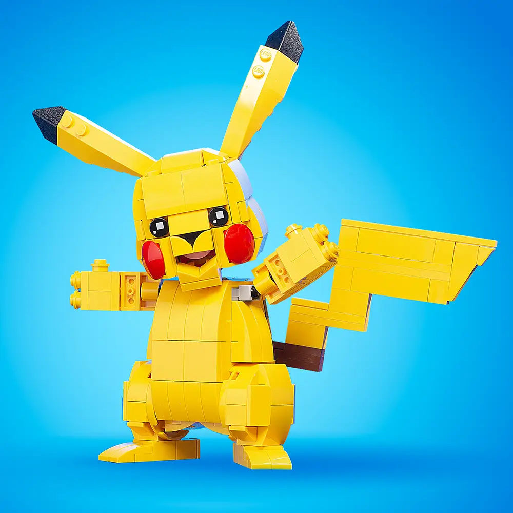Custom Pika LEGO model from B3 Customs, a 7-inch custom LEGO kit featuring a detailed Pikachu-inspired design.