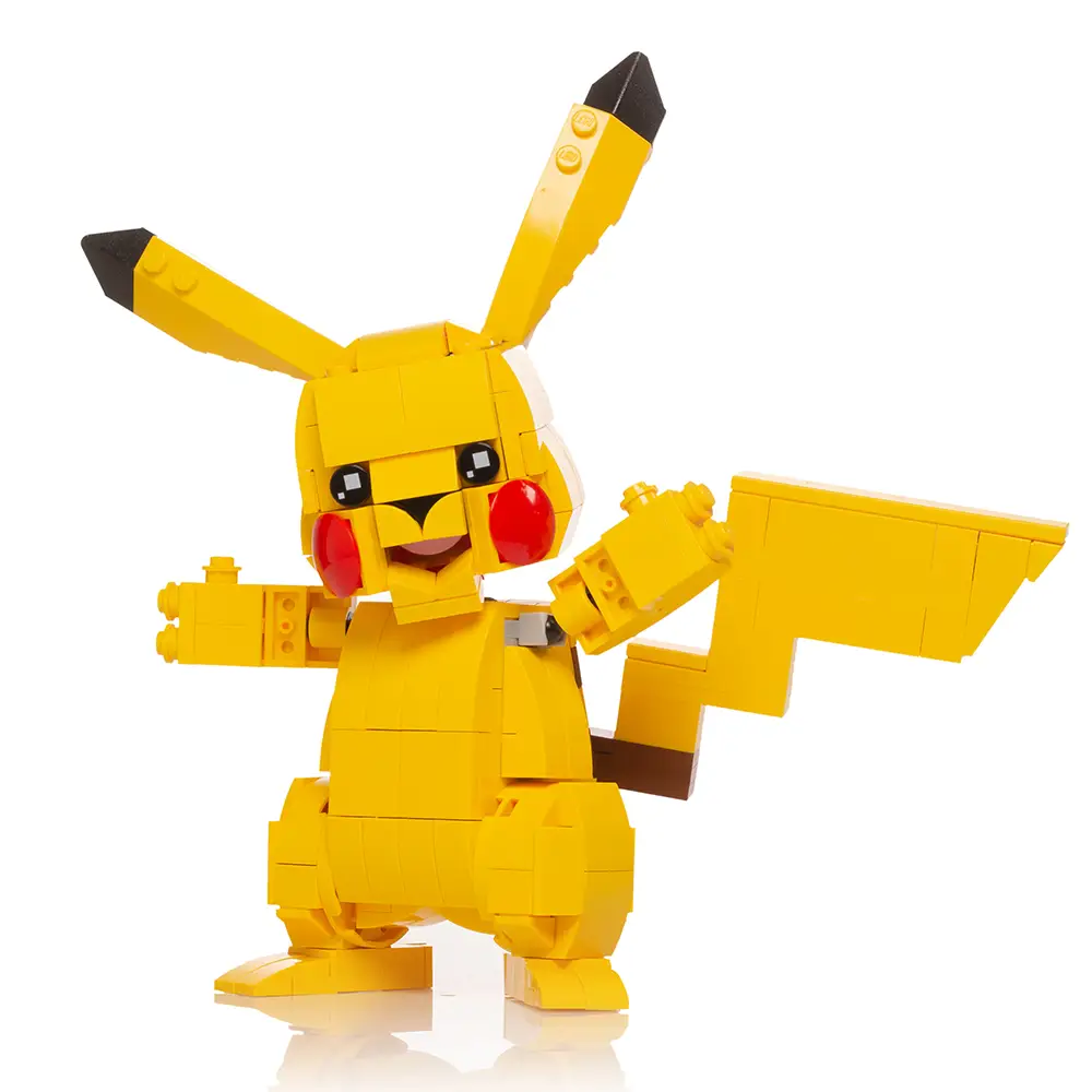 Custom Pika 7-inch LEGO model by B3 Customs, detailed handmade LEGO kit featuring a Pikachu-inspired figure.