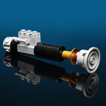 Custom LEGO Old Ben Mini Lightsaber Building Kit by B3 Customs featuring LEGO bricks and Obi-Wan Kenobi-inspired design.
