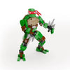 Custom Raphael TMNT figure made with LEGO parts by B3 Customs, featuring white costume details and intricate design elements.