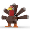 Custom LEGO Thanksgiving Turkey Building Set by B3 Customs featuring colorful brick turkey with detailed feathers.