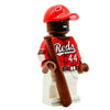 Cincinnati baseball player LEGO minifigure by B3 Customs with team uniform and detailed sports accessories.