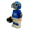 Custom B3 Customs LEGO minifigure of an RB NY football player, detailed miniature sports figure with team uniform and helmet.