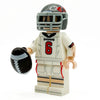 Custom LEGO minifigure of a Tampa Bay Buccaneers football player made by B3 Customs, featuring team jersey and helmet details.