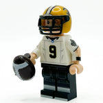 Custom LEGO Minifigure of New Orleans football player, made with B3 Customs LEGO parts, featuring team jersey and helmet details.