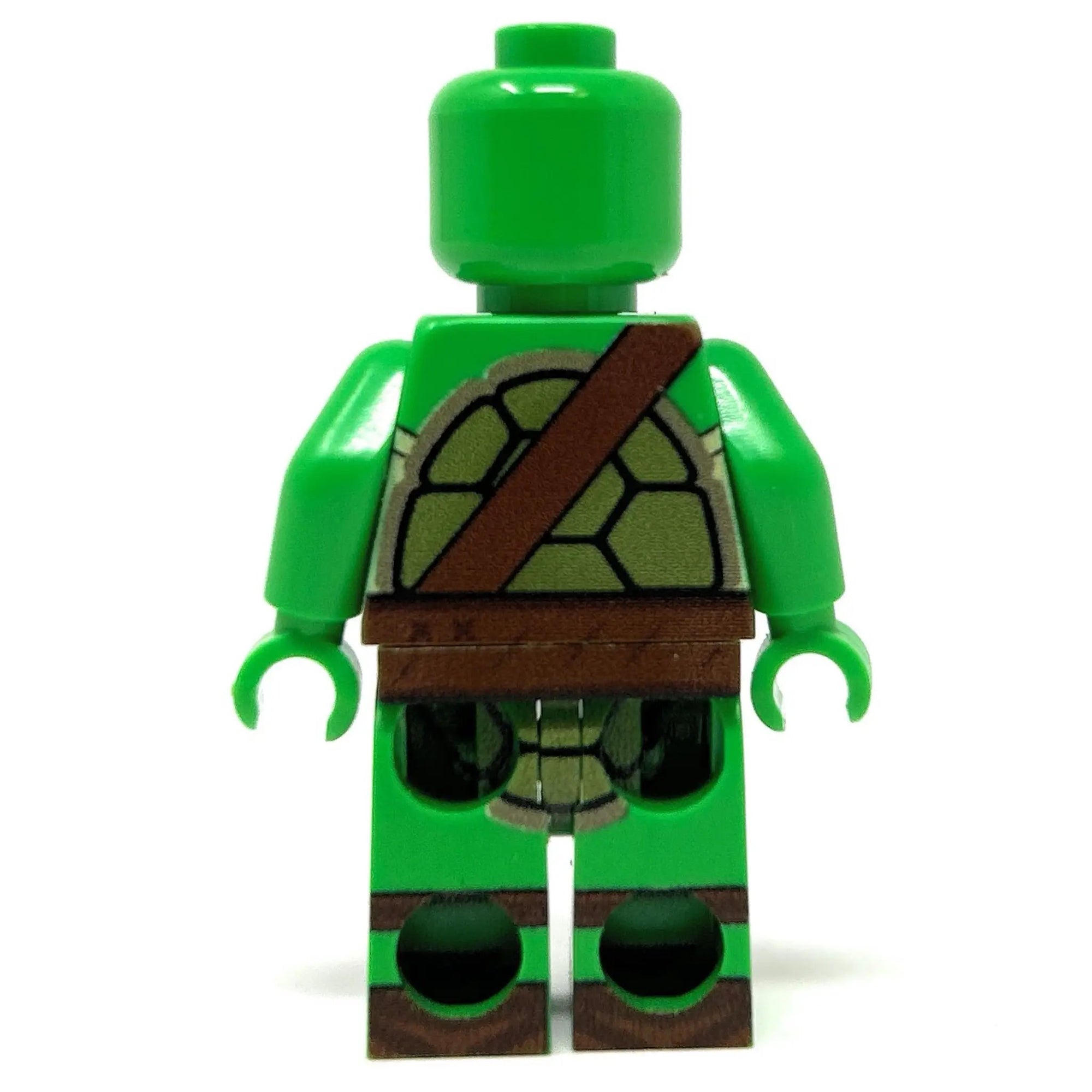 Donny Purple Fighter Turtle custom LEGO minifigure by B3 Customs featuring purple armor and turtle-themed accessories.