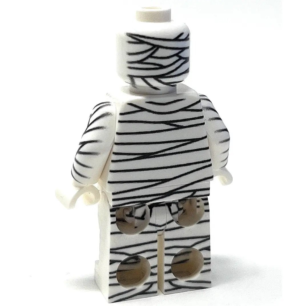Custom LEGO Mummy Minifigure by B3 Customs, featuring detailed mummy design with LEGO bricks in a Halloween theme.