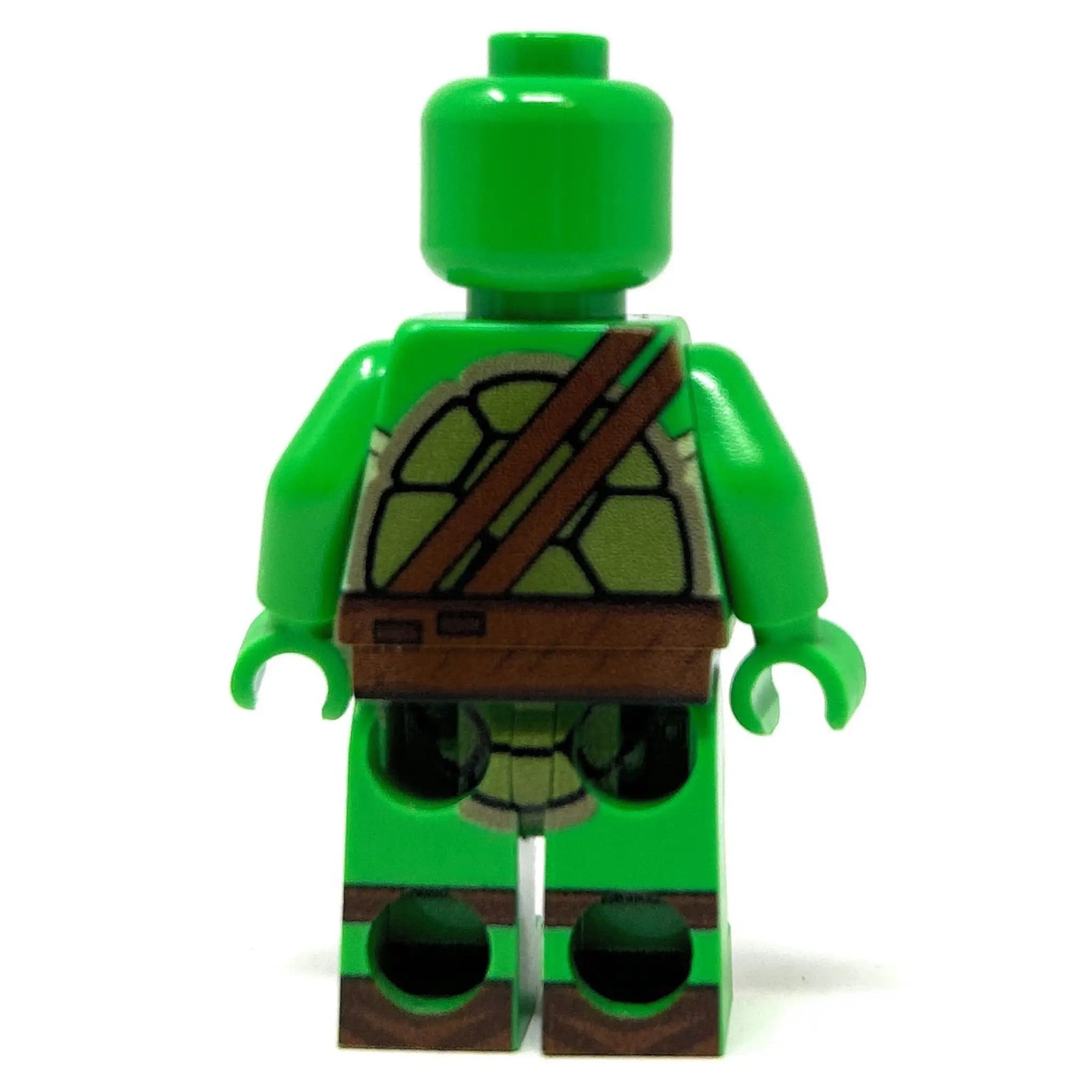 Custom Leo Blue Fighter Turtle LEGO minifigure by B3 Customs featuring detailed LEGO parts and vibrant blue turtle-themed design.