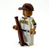 Custom Manny #13 San Diego baseball player LEGO minifigure by B3 Customs, detailed sports figure with team uniform and accessories.