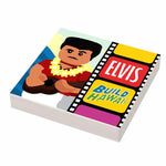 Custom printed Lego tile featuring the Elvis Blue Hawaii album cover by B3 Customs, showcasing vibrant album art design.
