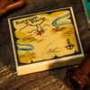 Custom printed Fountain of Youth Treasure Map 2x2 tile by B3 Customs featuring a detailed city scene and treasure map design.