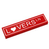 Custom printed Lovers Lane street sign tile by B3 Customs featuring a colorful Lego-inspired design.