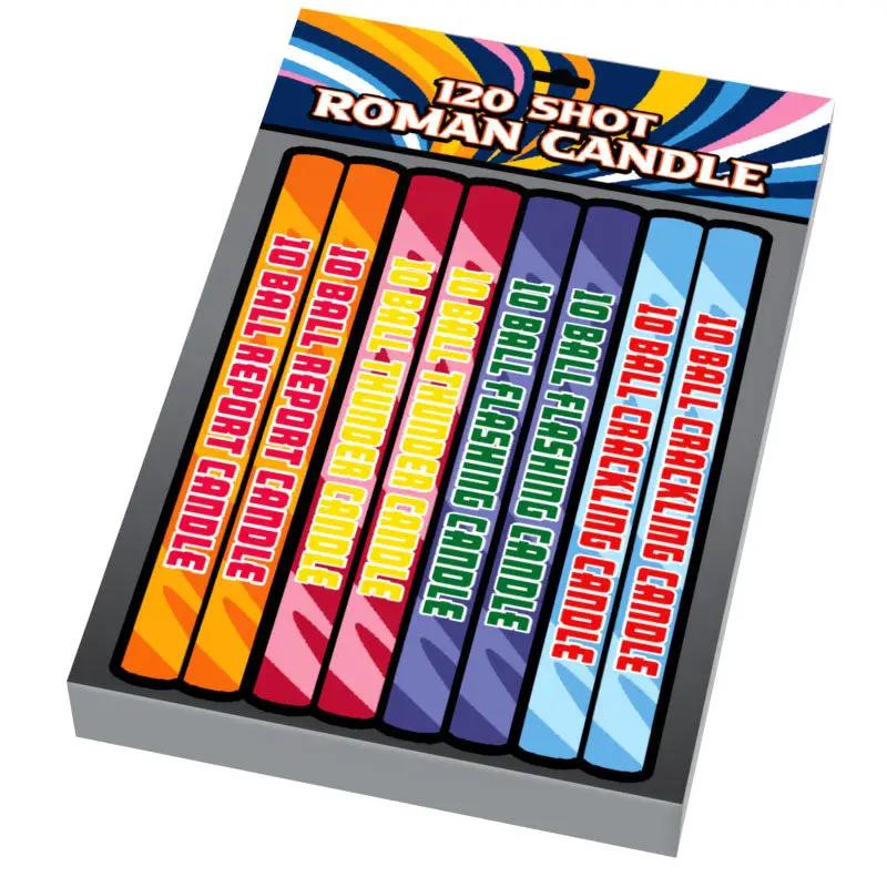Custom LEGO Roman Candle for Minifigs, 2x3 tile fireworks with vibrant printed details, perfect for 4th of July LEGO scenes.