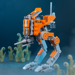 Custom LEGO 212th AT-RT vehicle with Clone Trooper minifig from B3 Customs, featuring detailed design and toy vehicle details.