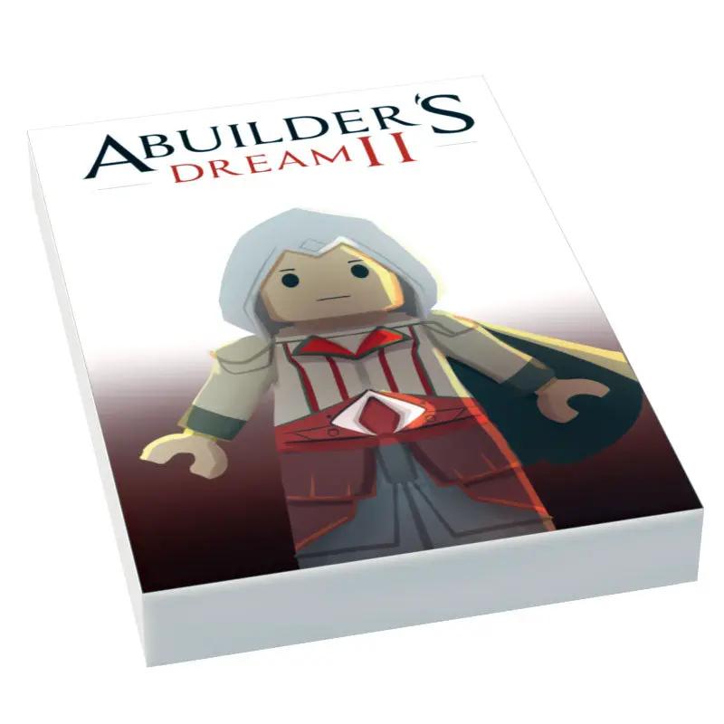 Custom LEGO Assassin's Creed video game cover tile by B3 Customs, featuring detailed LEGO brick design for Builders Dream II game.