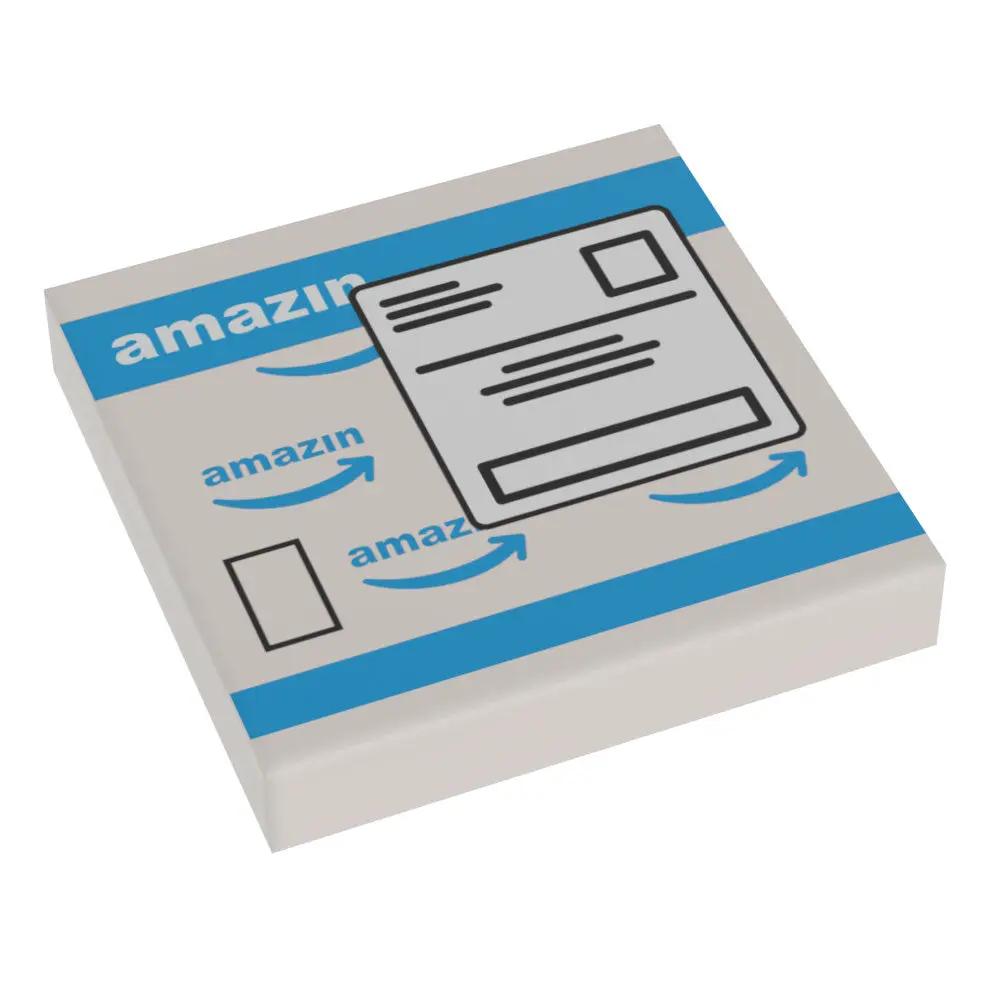 Custom LEGO Amazin Mailing Envelope made by B3 Customs featuring a 2x2 tile design with colorful LEGO bricks.