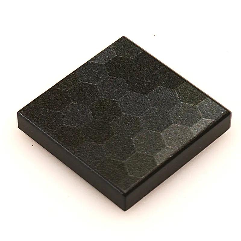 Black HEX Shades flooring tiles by B3 Customs, custom printed 2x2 LEGO-style hexagonal tile layout on black surface.