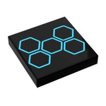 Small BLOK Lightcyle Honeycomb grid flooring or wallpaper tile by B3 Customs, featuring a detailed LEGO-style honeycomb pattern.