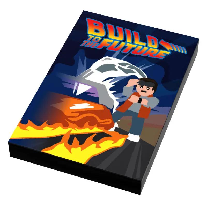 Build to the Future movie cover tile by B3 Customs featuring iconic DeLorean and time travel imagery from the Back to the Future film.