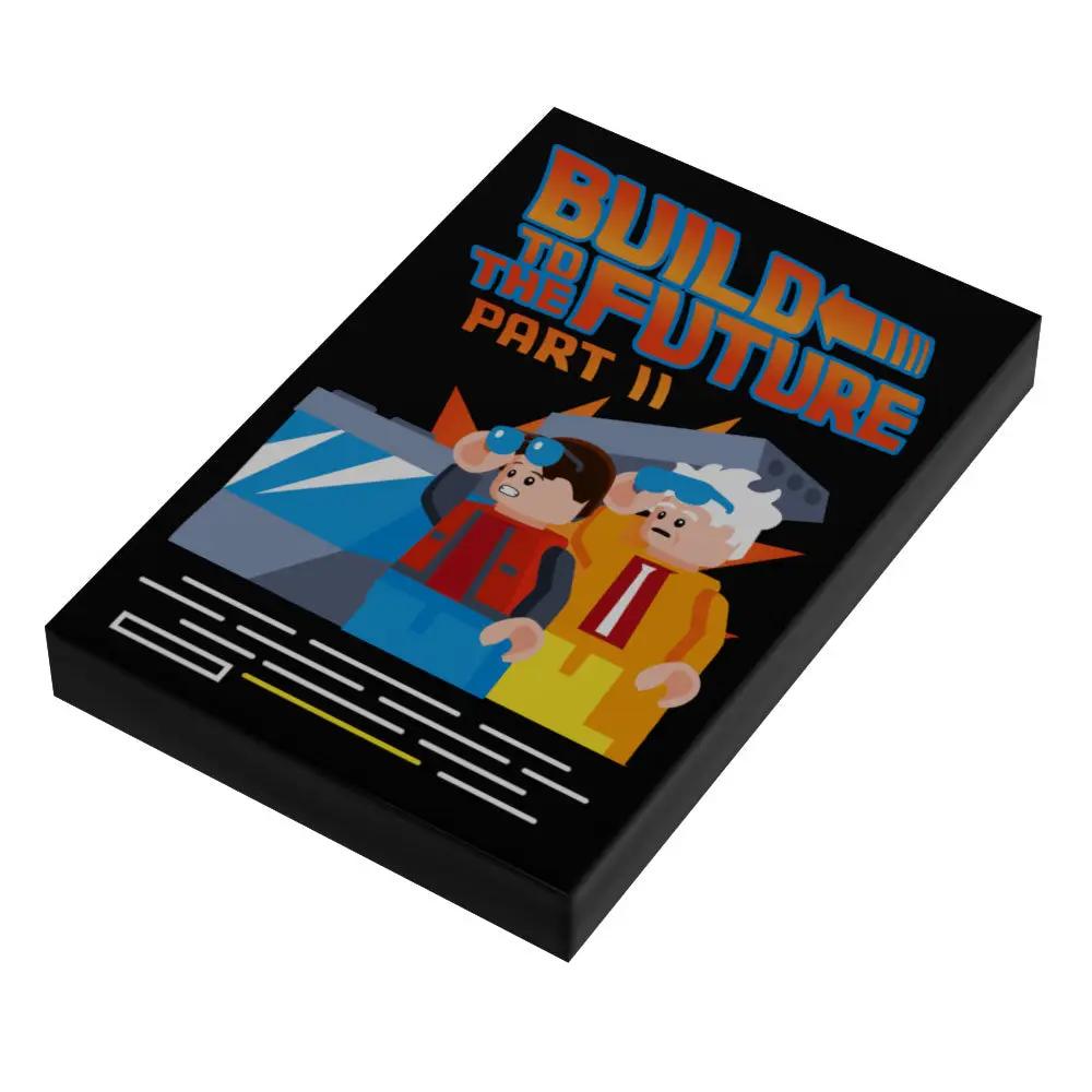 Build to the Future Part II movie cover featuring LEGO-style Back to the Future design by B3 Customs.