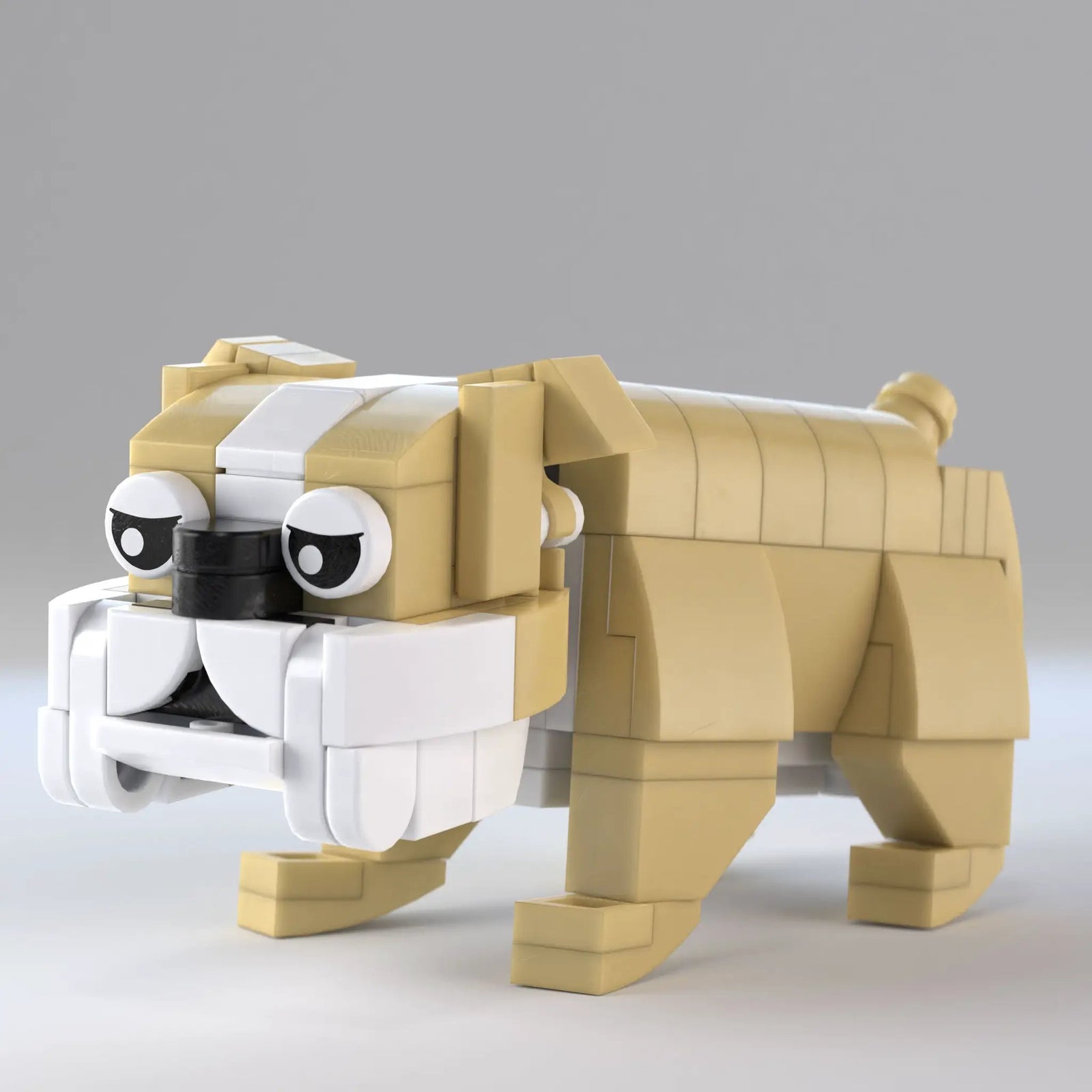 LEGO Bulldog building set by B3 Customs featuring a detailed LEGO bulldog figure assembled from LEGO bricks.